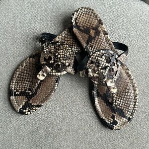 Tory Burch snake skin miller sandals